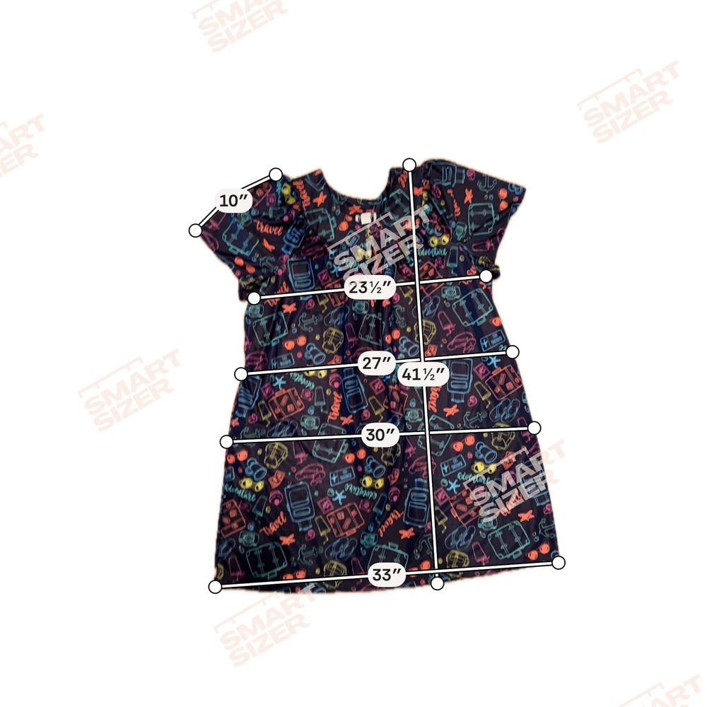 Anthony Richards Nightgown Women 3X Navy Blue Travel Neon Print Lounger 059748 - Picture 5 of 5